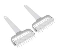 UKCOCO 2 Piezas Perforadores de Masa para Hornear Rodillo Docker para Pizza y Pastelería Herramienta Plástica Ligera y Segura para Repostería Hogar y Restaurantes