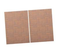 UKCOCO 2 Piezas Piso Miniatura Autoadhesivo para Casa de Muñecas de Suelo Simulado Estilo Madera Accesorios para Decoración de Miniaturas y Manualidades para Cocinas Baños y Salones