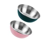 UKCOCO 2 piezas Platos de Salsa Inoxidable de Tazones Redondos para Salsas y Aperitivos para