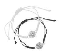 UKCOCO 2 piezas Pulsera Deportiva Ajustable con Colgante de Voleibol Conjunto para Jugadores y Aficionados Cómoda y Elegante para Eventos Deportivos y Regalos