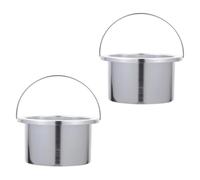 UKCOCO 2 Piezas Recipiente para Cera Aluminio Olla Interior Antiadherente para Derretir Cera Accesorio Práctico para Máquina de Depilación Resistente Altas Temperaturas Capacidad