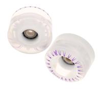 UKCOCO 2 Piezas Ruedas de Patines Transparentes de PU para Repuesto | Iluminadas y Luminosas, Uso en Interior y Exterior, para Pista y Asfalto, Estilo Llamativo