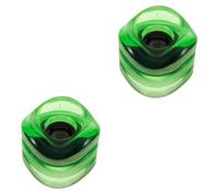 UKCOCO 2 Piezas Ruedas de Patineta Curvadas de Alta Elasticidad para Ruedas Irregulares Transparente Verde la Estabilidad y Control para Cruces y Trucos