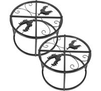 UKCOCO 2 Piezas Soporte de Alimentación para Pollos de Metal Resistente para Comederos y Bebederos de Gallinas para Coop