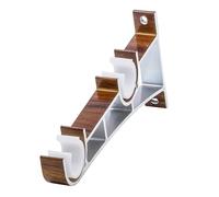 UKCOCO 2 Piezas Soporte De Barra De Cortina para Soporte De Cortina Aleación De Aluminio Pez De Código Doble para Bricolaje Dormitorio o Sala De Estar