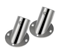 UKCOCO 2 Piezas Soporte de Barra Inoxidable para Armario Fijación Ángulo para Ropa y Toallas Brazo de Montaje Resistente para Baño y Cocina