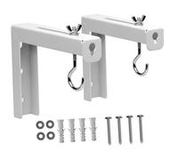 UKCOCO 2 Piezas Soportes Metálicos para Pantalla de Proyector Montaje de Techo y Pared Instalación Fácil y Segura para Oficina y Hogar Kit