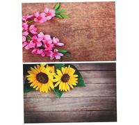UKCOCO 2 Piezas Telón de Floral Madera para Fotografía Decoración Ligera y Duradera para Estudio Fiesta Cumpleaños Boda y Shower Natural para Sesiones y Fotos Sociales