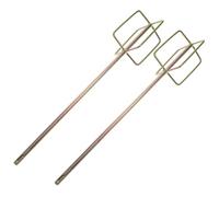 UKCOCO 2 piezas Varillas Mezcladoras Eléctricas Duraderas Accesorios para Taladro Mezcla Pintura Mortero Uso Construcción Reutilizable