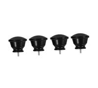 UKCOCO 2 Series Accesorios para Cortinas Vara Solo Remates Oro Fin Colgante Redondo Tapones Cromo Tapas De Extremo De Cortina Extremo De La Barra De La Cortina Planchar Black 2 Piezas*2