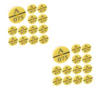 UKCOCO 2 Series Etiquetas De Identificación Para Conejos Instalación Para Ganadería De Conejos Seguimiento Y Gestión De Poblaciones 50 Piezas*2