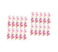 UKCOCO 2 Series Joyería De Flamenco De Resina Encanto De Flamingo De Esmalte Adorno De Flamenco Adornos De Flamenco Decoración Hecha A Mano De La Caja Del Teléfono 40 Piezas X 2