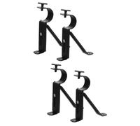 UKCOCO 2 Series Soporte De Barra De Cortina Vara Montar Cortinas Barra De La Cortina Apoyo Titular De La Cortina Soporte De Cenefa Soportes De Cortina Black Planchar 2 Piezas*2