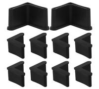 UKCOCO 20 Piezas Almohadillas de Goma Antideslizantes para Patas de Muebles Protectores Triangulares para Sillas y Mesas Cubrepatas Resistentes para Suelos Fáciles de Instalar Negro