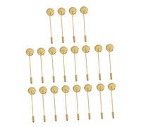 UKCOCO 20 Piezas Bases para Broches de Seguridad Bandejas para DIY de Alfileres y Accesorios de Broches Color Dorado para Manualidades y Personalización de Ropa