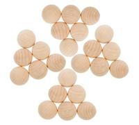 UKCOCO 20 piezas Bolas de Madera sin Terminar para Manualidades Mini Hemisferios para Proyectos DIY y Juguetes Infantiles Color