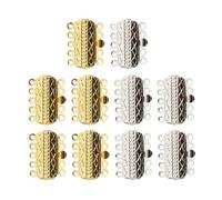 UKCOCO 20 Piezas de Hebillas de Liberación para Joyería, Accesorios para Hacer Pulseras y Collares Diy, Conectores de 5 Líneas, Color Dorado, Ligeros y Duraderos para Manualidades
