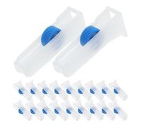 UKCOCO 20 Piezas de Válvulas Reguladoras de Flujo para Suero, Válvula de Control de Manguera de Plástico Blanco, Ajuste Fiable para Uso en Laboratorio y Hospital