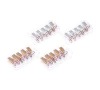 UKCOCO 20 Piezas Guía de Extensión de Uñas de Aluminio Formulario de Manicura Flexible para Alargar Gel o Acrílico Dorado y Plata 4 Cajas para Salón de Uñas en Casa