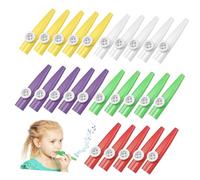 UKCOCO 20 piezas Kazoo Plástico Colorido para Instrumento Musical Portátil y Ligero para Práctica Fiesta y Expresión Musical Infantil