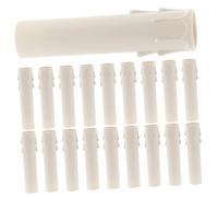 UKCOCO 20 Piezas Mangas Protectoras para Velas con Efecto Goteo de Cera Cubiertas de Plástico para Portalámparas de Candelabros y Lámparas de Pared Blanco