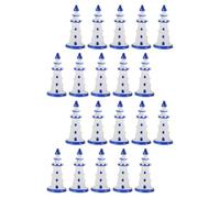 UKCOCO 20 Piezas Mini Resin Lighthouse Figurines Nautical Dollhouse Decoration Mediterranean Style Aquarium Ornament Creative Micro Landscape Accessories For DIY Crafting