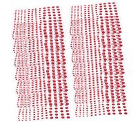 UKCOCO 20 Piezas Pegatinas Autoadhesivas para Uñas Gemas Acrílicas Rojas para Decoración de Manicura Francesa Accesorios de Uñas DIY y Manualidades