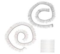 UKCOCO 20 piezas Pestañas Postizas Muñecas DIY Ultrafinas Naturales Accesorios para Maquillaje Muñecos Negras y Marrones