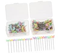 UKCOCO 200 Piezas Alfileres de Costura Prácticos y Duraderos Pines para Manualidades y Patchwork Clips para Fijar Tejidos de Agujas Pequeñas para Mujeres Fácil Almacenaje
