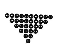 UKCOCO 200 piezas Botones de Plástico Negros para Coser Redondos para Camisas Abrigos y Manualidades Perfectos para Bricolaje y Decoración