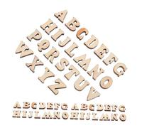 UKCOCO 200 piezas para Manualidades DIY Letras del Alfabeto para Proyectos Slices de Madera para Decoración y Aprendizaje Infantil