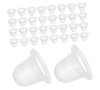 UKCOCO 200 Tazas de Pigmento de Silicona Transparente en Forma de U 1.5X1.8X1.8 CM Desechables para Profesionales de Micropigmentación y Extensiones de Pestañas