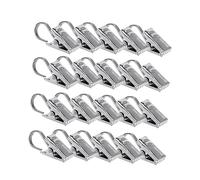 UKCOCO 20piezas Ganchos para Cortinas De Níquel Satinado Clips con Anilla Inoxidable para Rieles De Cortina y Soportes De Barra