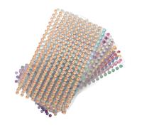 UKCOCO 20piezas Pegatinas de Gemas Acrílicos Redondas Cristales Faciales Brillantes Parte Posterior Plana Joyas Adhesivas para Decorar Proyectos de Bricolaje de Rostro