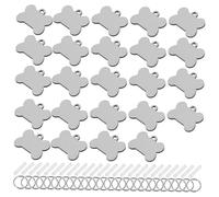 UKCOCO 24 piezas Llaveros MDF para Sublimación por Transferencia Térmica Doble Cara Diseño Hueso Accesorios Creativos para Manualidades y Regalos Personalizados