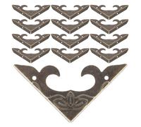 UKCOCO 24 Protectores de Esquinas Vintage de Aleación de Zinc para Muebles y Cajas, Instalación Fácil y Protección Efectiva para Bordes de Mesas y Gabinetes de Madera
