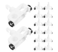 UKCOCO 24piezas Accesorios para Persianas Verticales Clips Portadores de Plástico Autoalineables Ganchos para Reparación y Recambio de Persianas de Tela Compatibles y Silenciosos