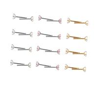 UKCOCO 24piezas Anillos Nariz De Acero Inoxidable Circonita Blanca Rosa y Azul Para Mujer Piercings Nariz De Forma Hueso