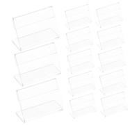 UKCOCO 25Piezas Tarjetas de Exhibición de Letrero Acrílico de Soporte Transparente para Menús y Señalización Mesas y Recepciones