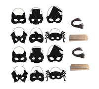 UKCOCO 28 Piezas Máscara de Papel para Rascar Halloween DIY Manualidades Creativas Fiesta Disfraces