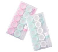 UKCOCO 2juegos Estuches Lentes De Contacto Cajas Portátiles Soporte para Almacenaje