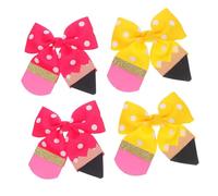 UKCOCO 2pares Sombreros de Pinzas Pelo Lazo Grandes Pinzas de Cocodrilo para Accesorios para Bebés Niñas Pequeños y Adolescentes Vuelta al Cole y Uso Diario