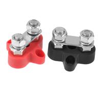 UKCOCO 2Piezas Barra de Distribución de Energía para Automóviles y de de Inoxidable y Diseño de Doble Tornillo Compatible con