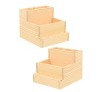 UKCOCO 2piezas Caja De Almacenamiento De Herramientas Para Uñas Organizador De Madera Soporte Para Taladro De Uñas Para Salón De Manicura y Uso Portátil