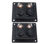 UKCOCO 2piezas Conectores De Altavoces Caja De Terminal De Vías para Subwoofer Placa De Montaje Doble Componentes Acústicos para Audio Casa y Coche