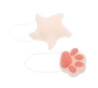 UKCOCO 2piezas Esponjas De Baño Para Recién Nacido Forma Adorable De Estrella De Mar y Pata De Gato Exfoliante De Ducha Natural y Seguro Para Shower
