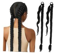 UKCOCO 2piezas Extensiones Trenzadas de Cabello Largo Envueltas Cabello Natural para Mujer para Fiesta y Eventos Especiales