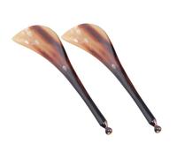 UKCOCO 2piezas Lápiz Raspador Multifuncional de Cuerno de Buey para Masaje de Ojos y Fisioterapia Forma Ergonómica para Belleza y Relajación