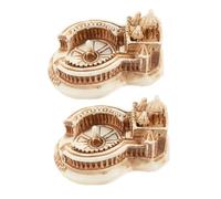 UKCOCO 2piezas Modelo De Iglesia Resina Minipilar Romano Decoración Antigua para Escritorio Oficina Accesorio Arquitectónico Minimaqueta De San Pedro Obra De Arte Coleccionable