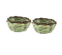 UKCOCO 2piezas Nidos Tejidos De Casa para Pájaros Color Natural Material De para Canarios Jaula